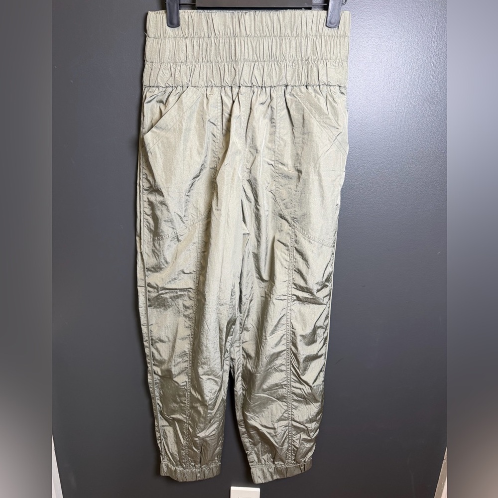 FP Movement by Free People Viral Metallic Green Track Joggers | NWT | Size Small